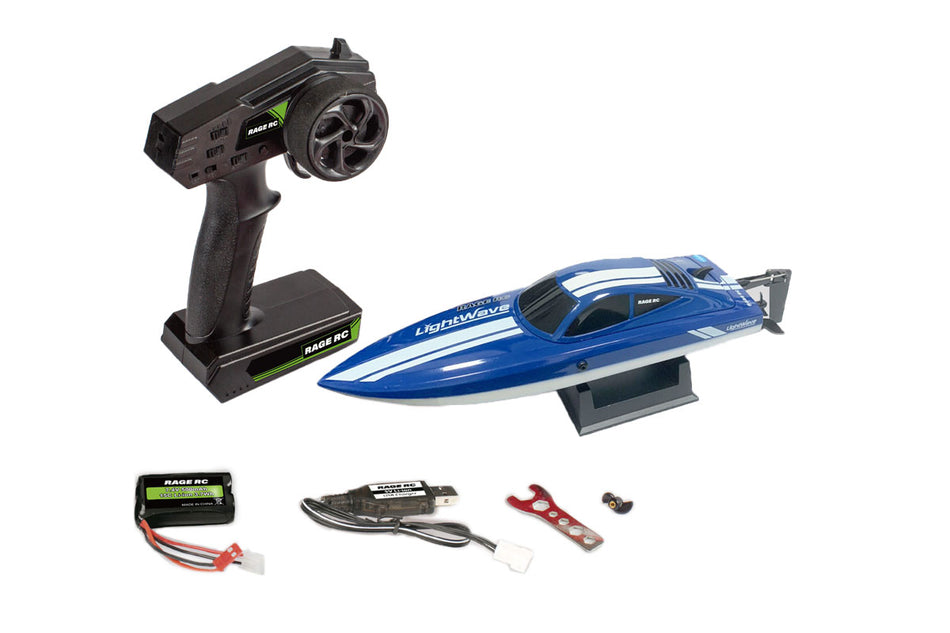 Rage RC LightWave Electric Micro Boat Blue RTR (Ready To Run) B1132 image 0
