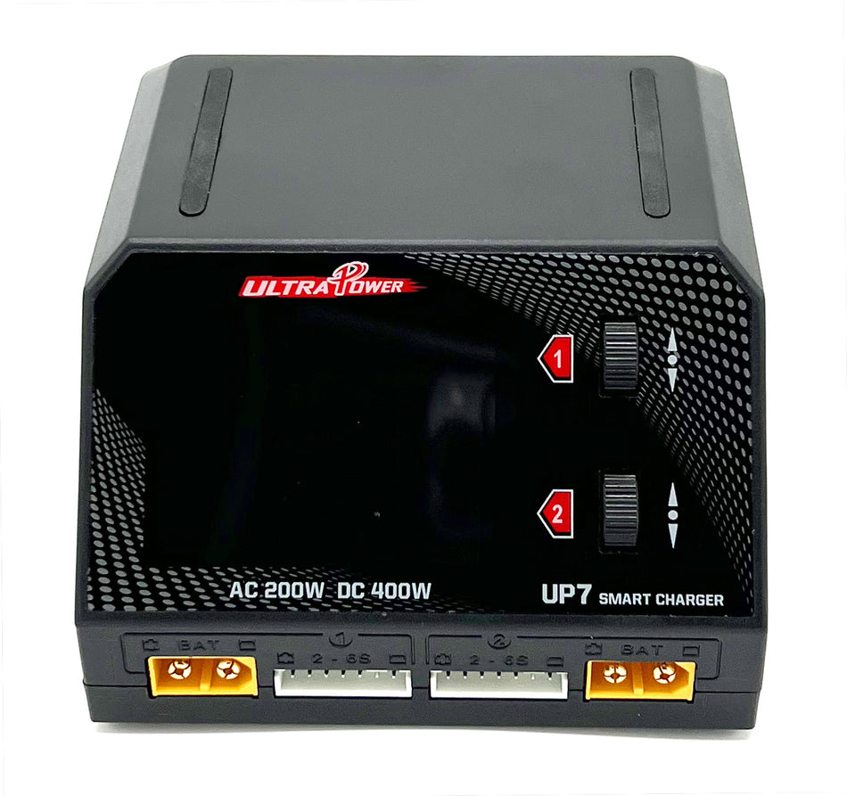 Ultra Power UP7 AC 200W - DC 400W Dual Port Multi-Chemistry Smart Charger image 0