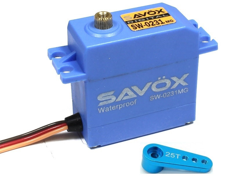 Savox SW-0231MG Plus Waterproof High Torque STD Digital Servo w/Free Horn image 0