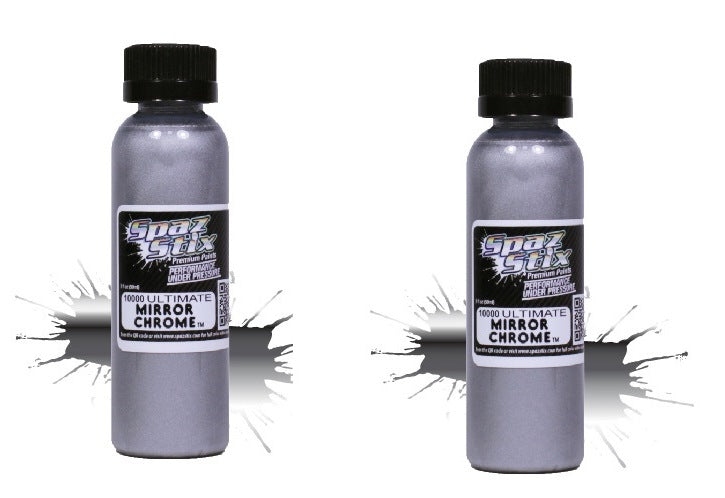 Spaz Stix Ultimate Mirror Chrome 2pk Airbrush Paint 2oz Lexan RC SZX10000 10000 image 0