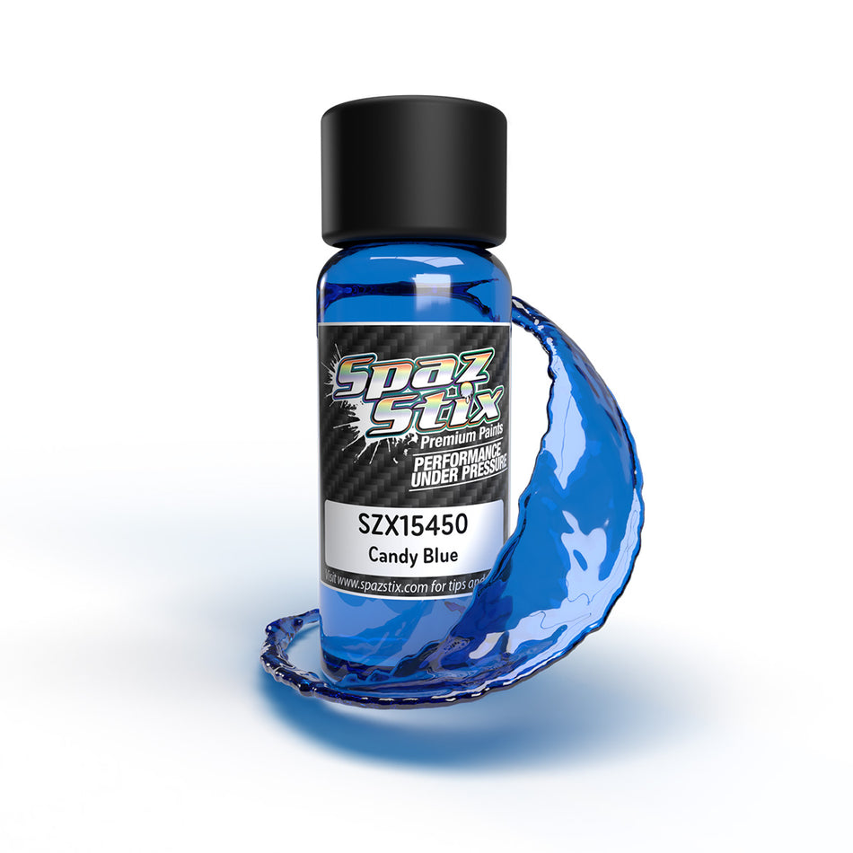 Spaz Stix Candy Blue Airbrush Ready Paint 2oz Bottle SZX15450 15450 image 0