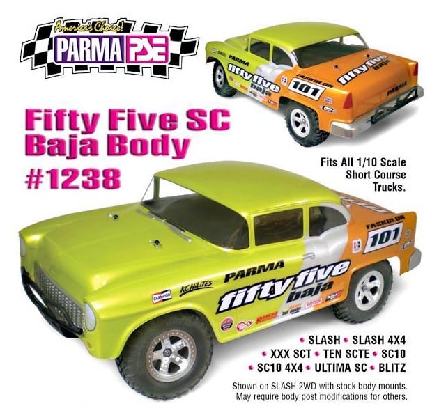 Parma 1/10 Parma '55 Muscle Baja Short Course Truck Chassis Body 1238 image 0