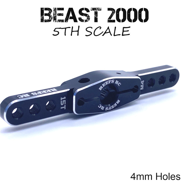 Reefs Double Sided Heavy Duty Servo Horn, 15T 4mm Holes for 5th Scale REEFS108 image 0