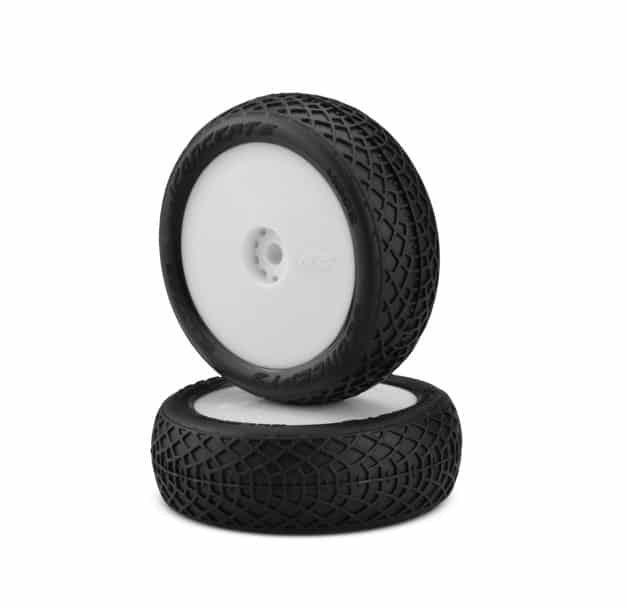 Jconcepts Ellipse Green Front Tires Pre-Mount White Wheels Losi Mini-B 40021211 image 0