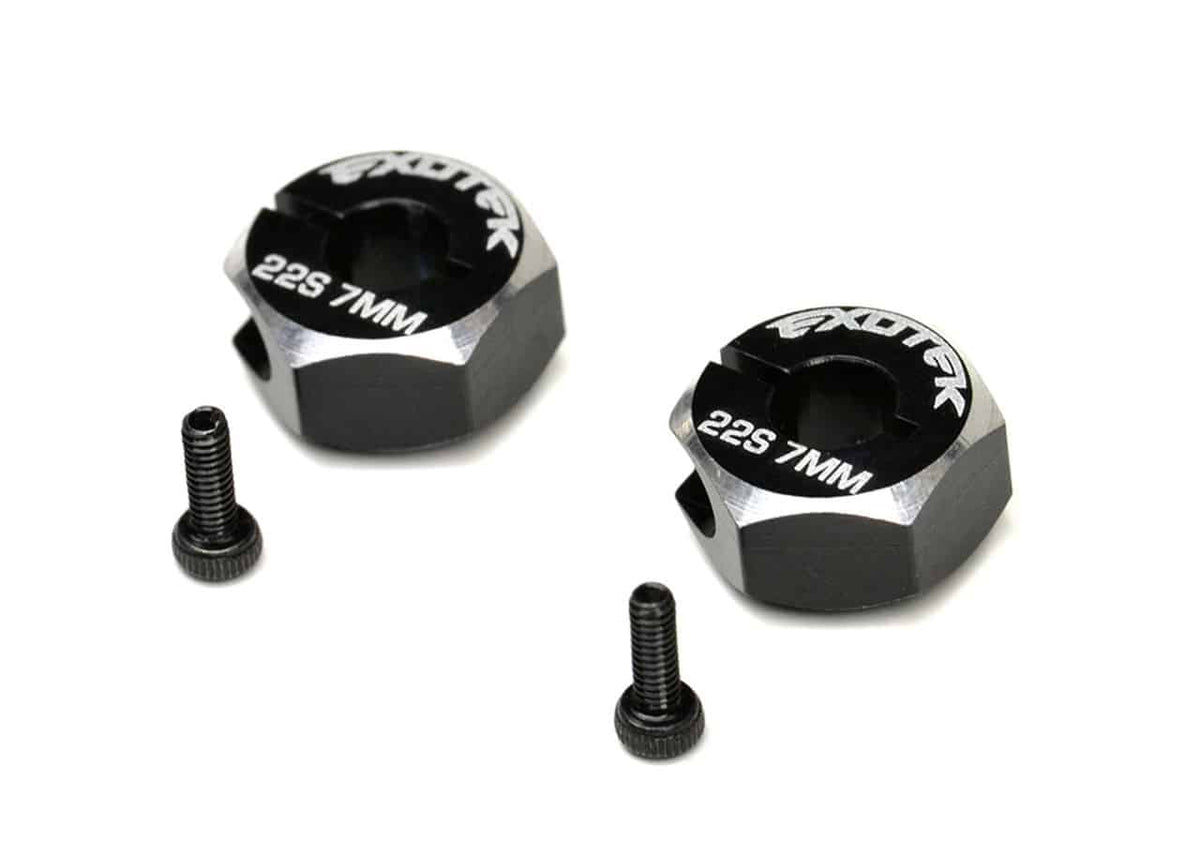 Exotek 22s Sprint Car/Drag Aluminum Rear Wide 7mm Clamping Hex (2) EXO2332 2332 image 0