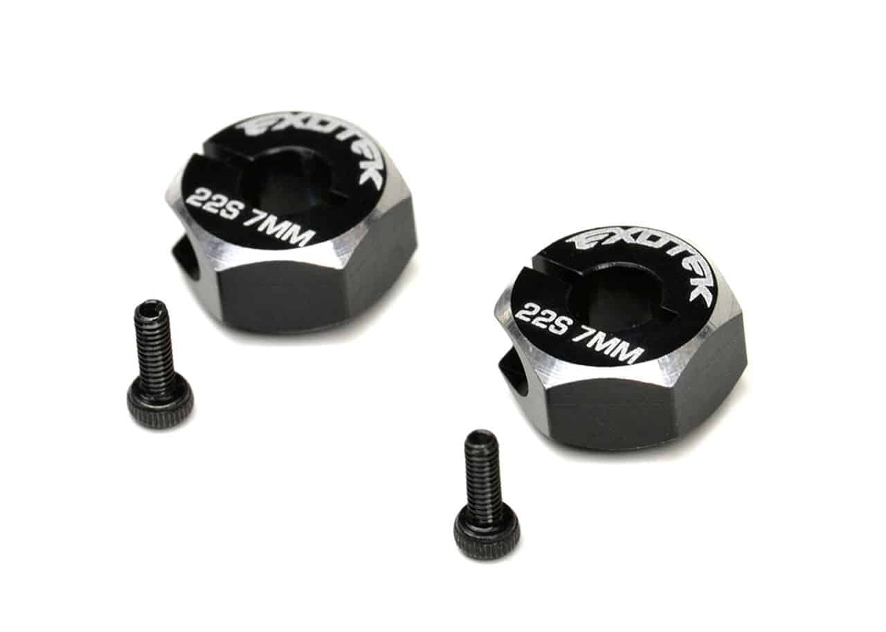 Exotek 22s Sprint Car/Drag Aluminum Rear Wide 7mm Clamping Hex (2) EXO2332 2332 image 0