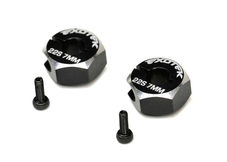 Exotek 22s Sprint Car/Drag Aluminum Rear Wide 7mm Clamping Hex (2) EXO2332 2332 image 0