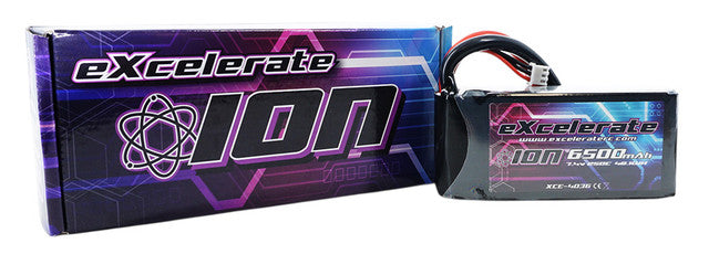 Excelerate ION 2S 250C Drag Race LiPO Battery Soft Case 7.4V/6500mAh) XCE-4036 image 0