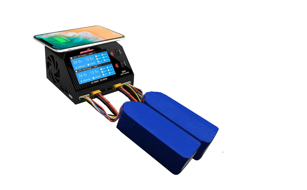 Ultra Power UP6+ Plus AC 300W DC 600W Dual Port Multi Chemistry Charger UP6PLUS image 2