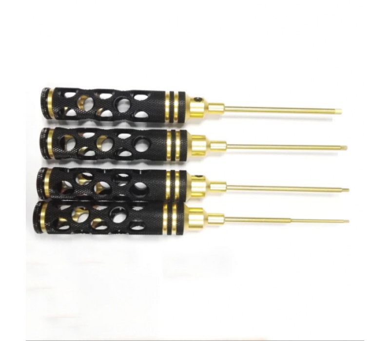 Rotor Ron Aluminum Handle Titanium Tip Hex Driver Tool Kit 1.5 2.0 2.5 3.0mm image 0