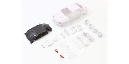 Kyosho Impreza WRC 2002 White Body Set w/ Wheels White Mini Z Body Set MZN200 image 0
