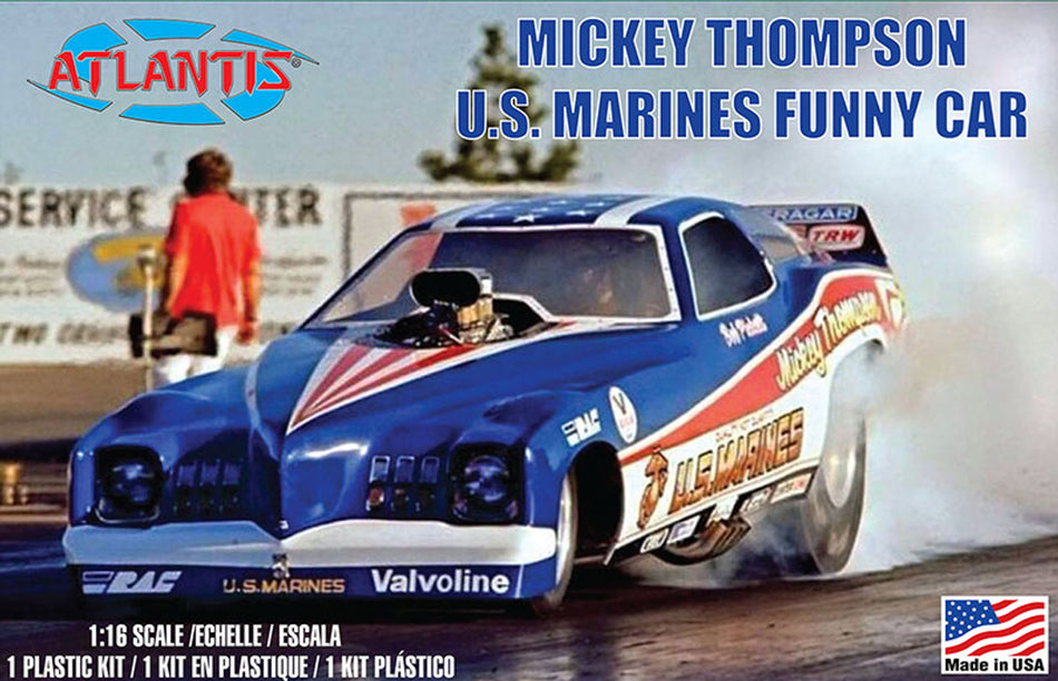 Atlantis  1/16 Mickey Thompson Marines Funny Car Plastic Model Kit H1499 image 0